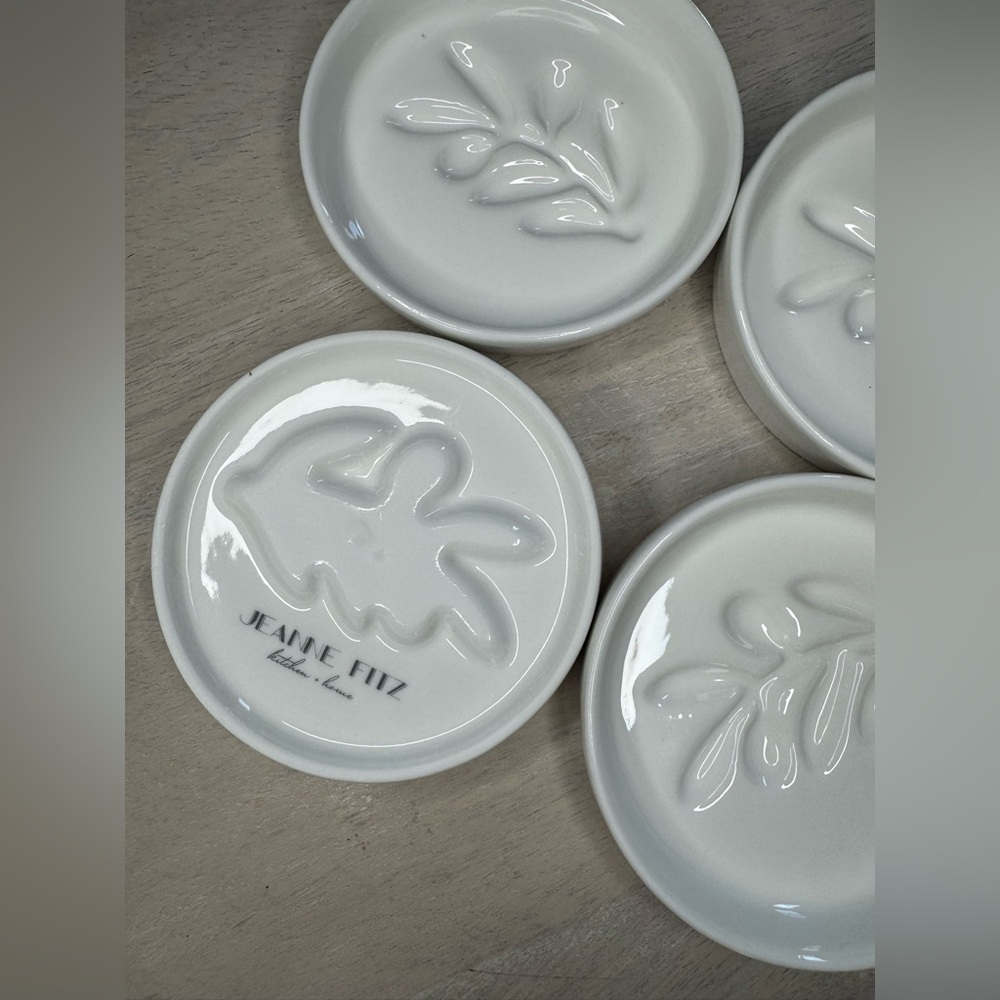 Jeanie Fitz Ceramic Balsamic & Olive Oil Dipping Bowl set of 4 - Picture 3 of 3